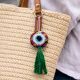 Handmade Printed Evil Eye Tassel Charm